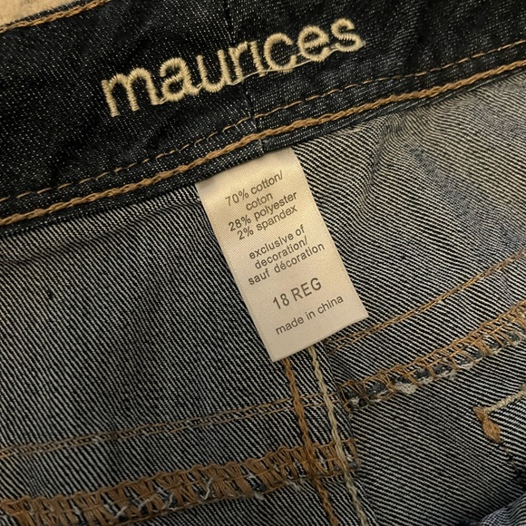 Maurice’s Ladies Boot Cut Jeans Size 18 , Dark denim, Like new - Picture 5 of 11
